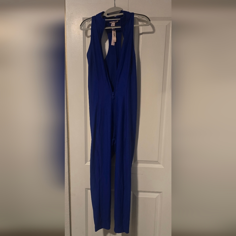 Victoria's Secret Blue Jumpsuit Workout Wear Size Large